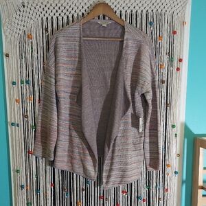 Marled Multicolor Open Front Women's Cardigan